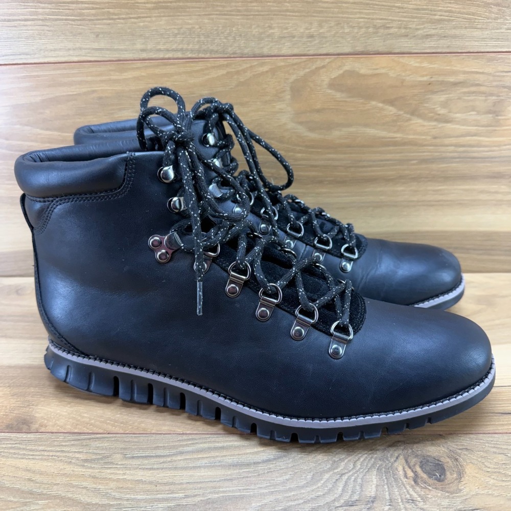 Cole Haan Zero Grand Hiker Mens Boot 11 M Black Leather Outdoor Business‎ Casual